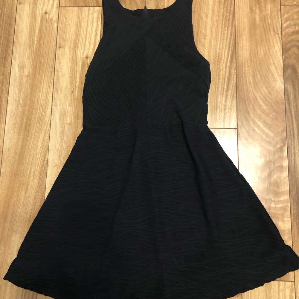 Black fit and flare dress
